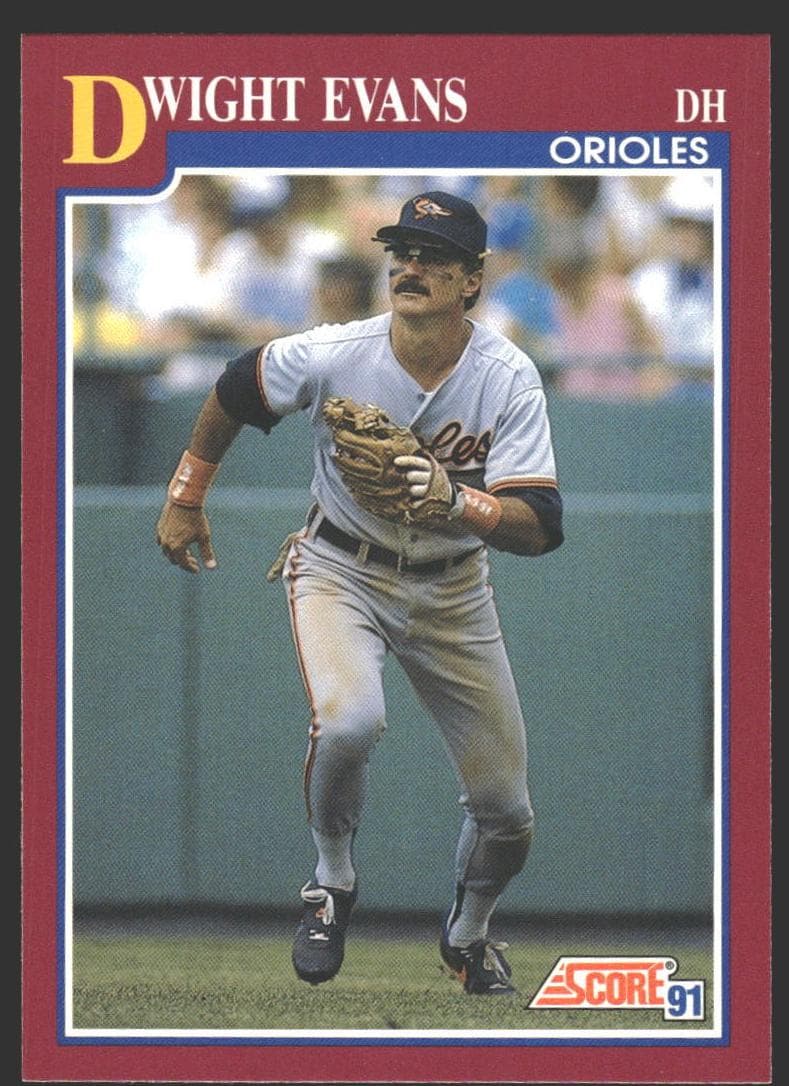 Dwight Evans 1991 panini Score Rookie & Traded