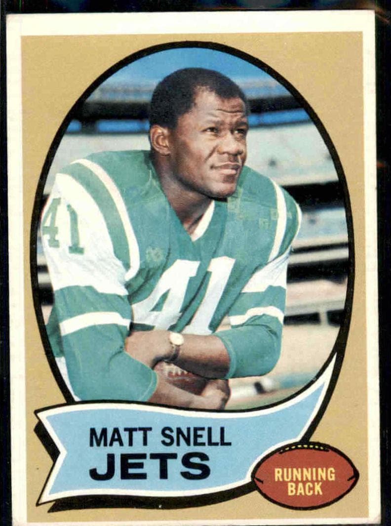 Matt Snell 1970 topps
