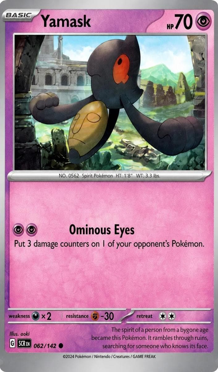 Yamask trading card