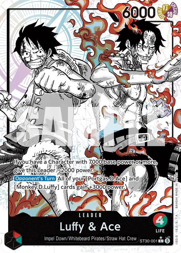 Luffy & Ace One Piece Japanese Starter Deck 30: Luffy & Ace