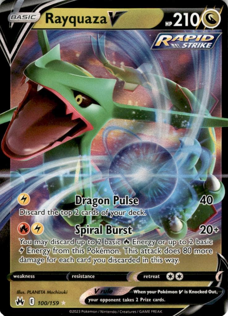 Rayquaza V trading card