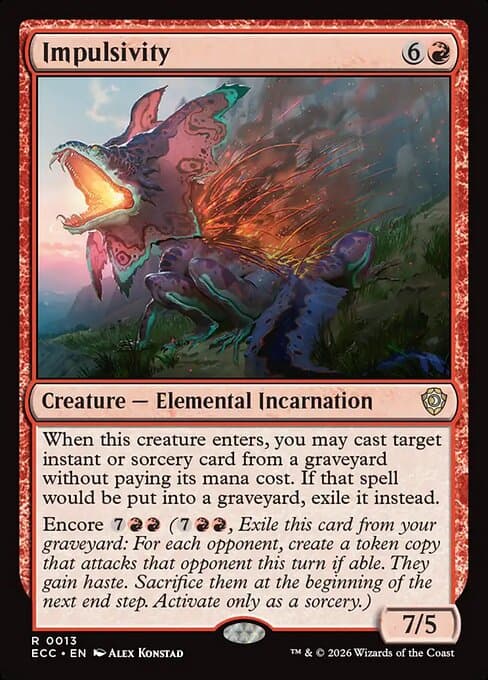 Impulsivity 2026 Magic: The Gathering Lorwyn Eclipsed Commander