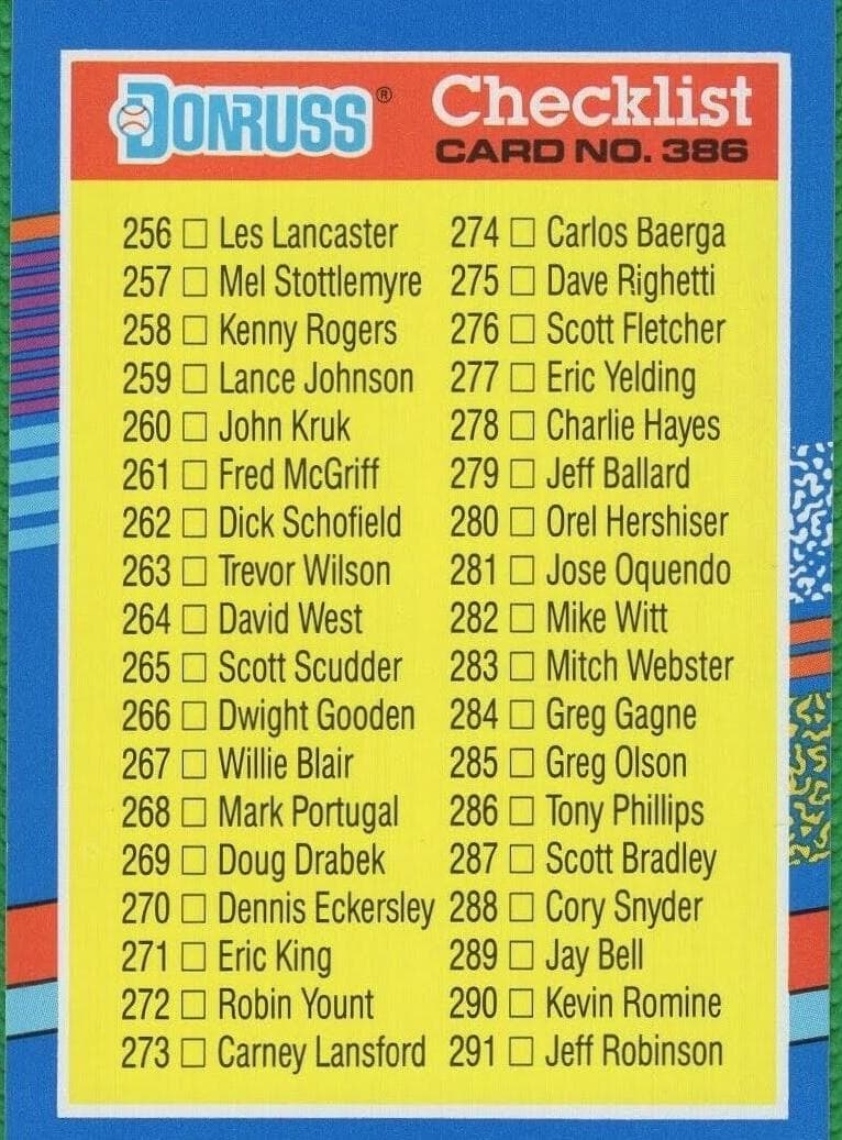Checklist 256-331 #386