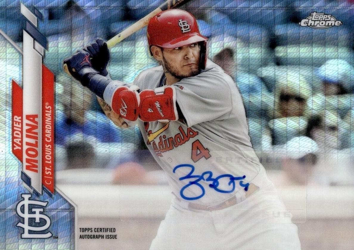 Yadier Molina 2020 topps Topps Chrome Update
