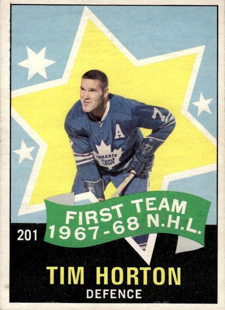 Tim Horton 1968 topps O-Pee-Chee
