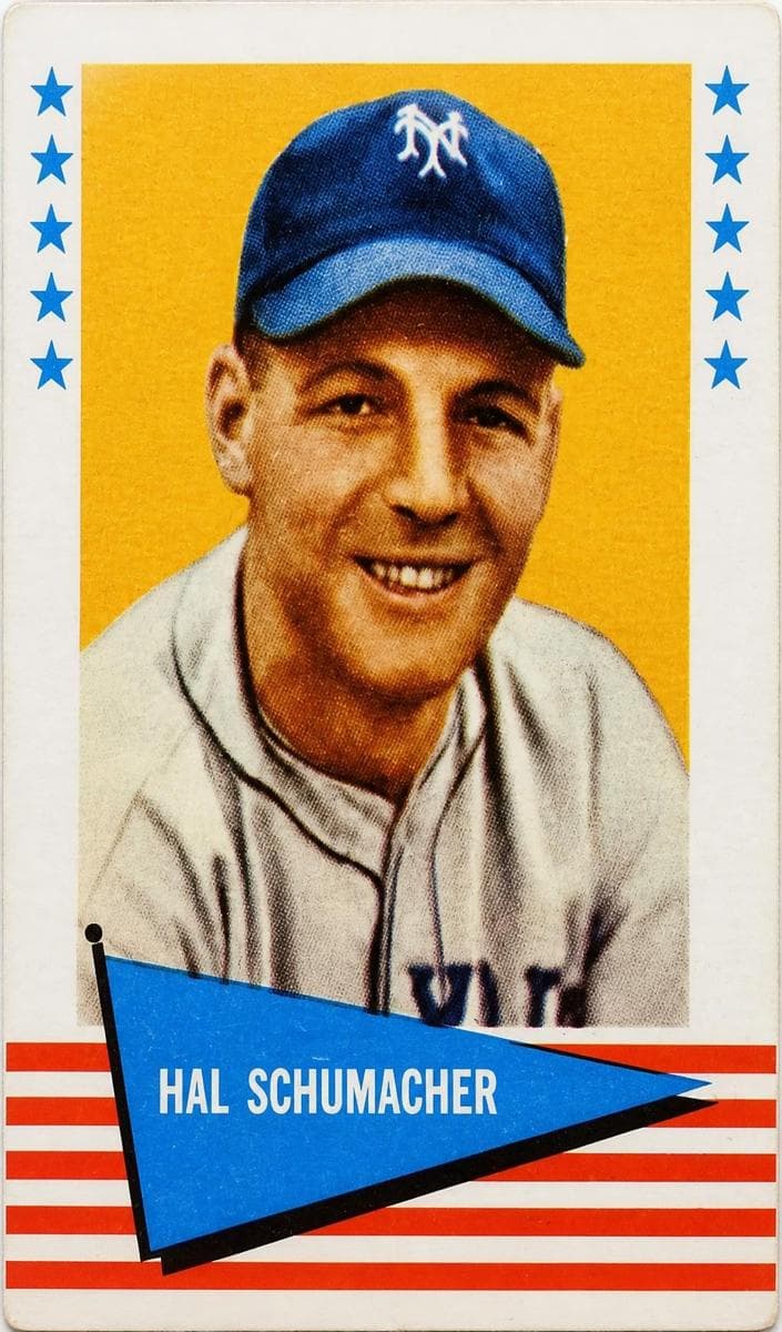 Hal Schumacher 1961 fleer Fleer Baseball Greats