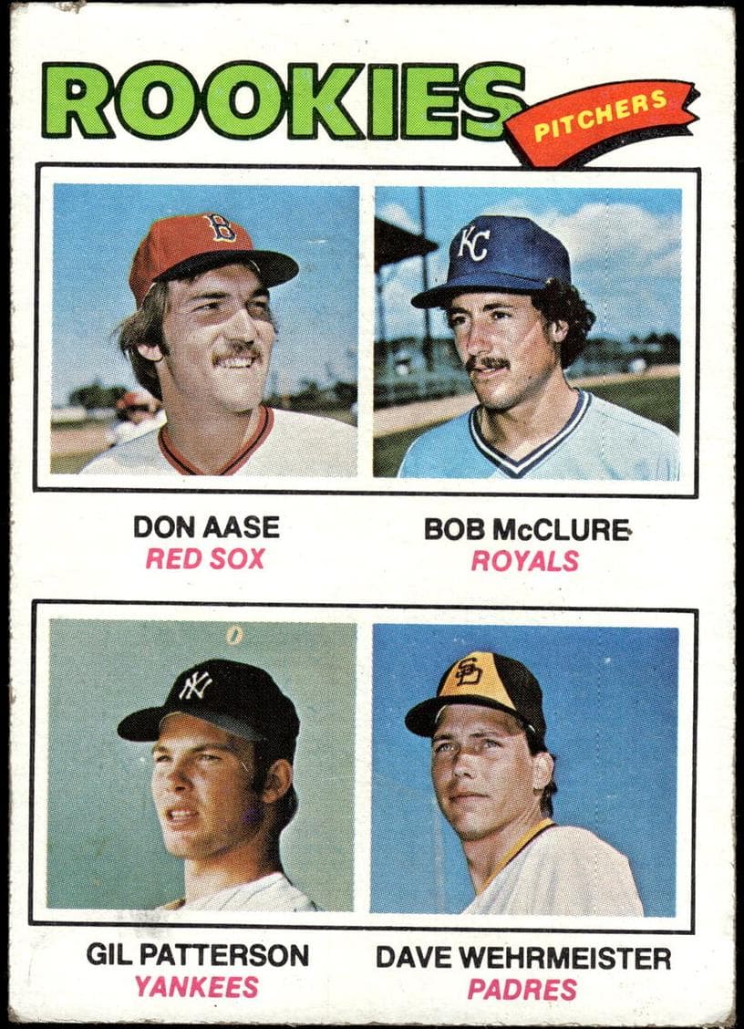 1977 Rookie Pitchers (Don Aase / Bob McClure / Gil Patterson / Dave Wehrmeister) #472