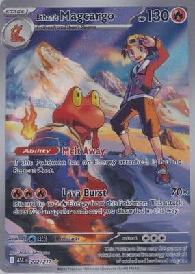 Ethan's Magcargo trading card