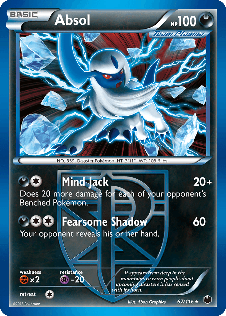 Absol 2013 Pokemon Plasma Freeze Holo