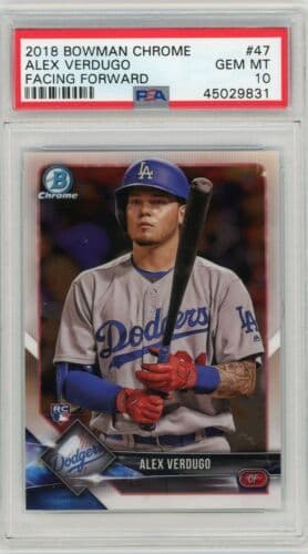 Alex Verdugo 2018 bowman Bowman Chrome