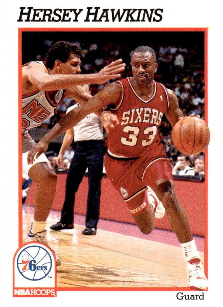 Hersey Hawkins 1991 panini Hoops