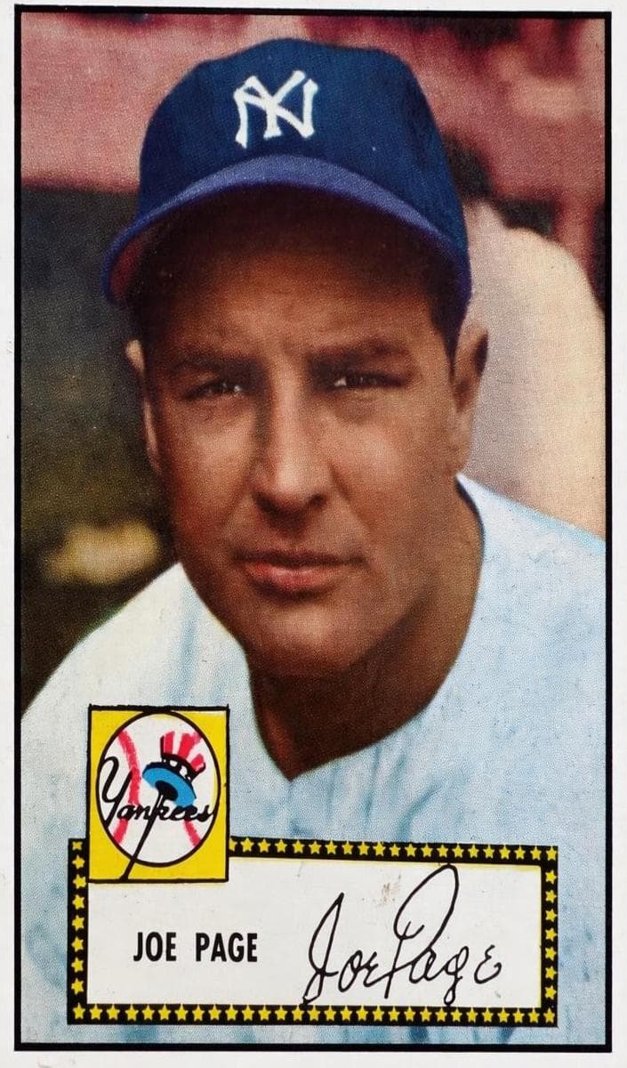 Joe Page 1952 topps Topps