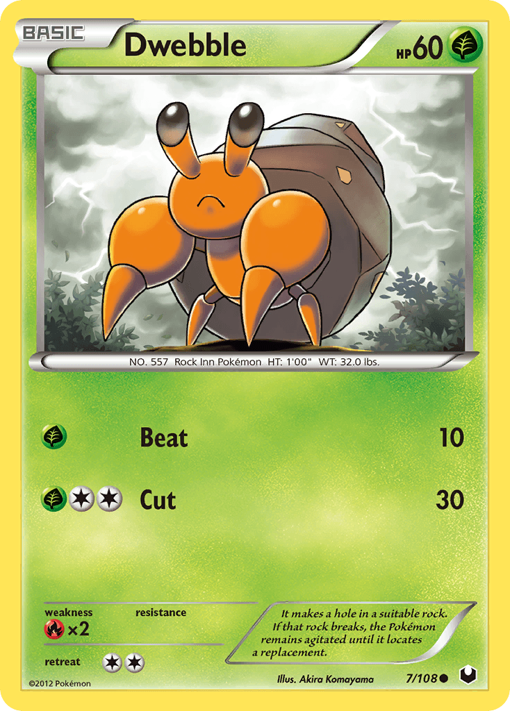 Dwebble 2012 Pokemon Dark Explorers