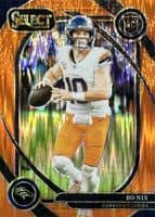 Bo Nix 2024 panini Select Club Level Black & Green Shock