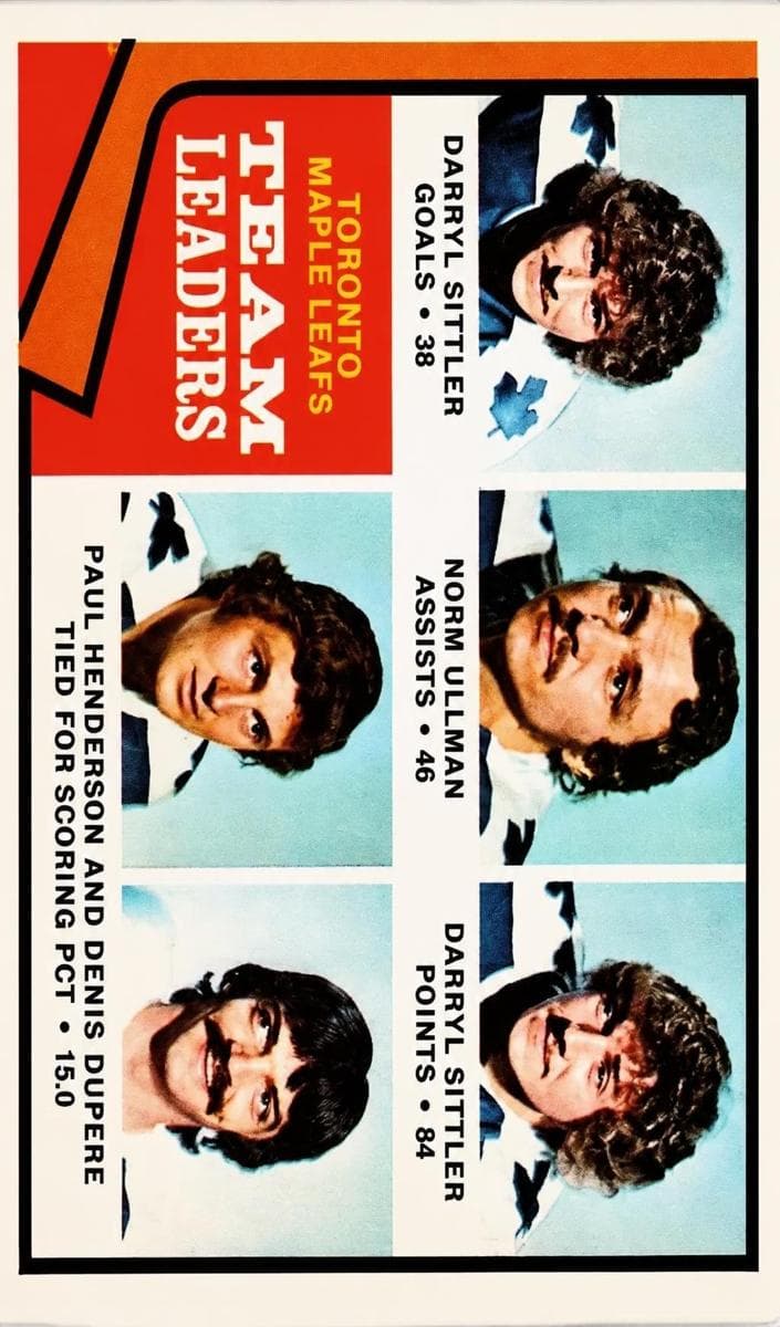 Toronto Maple Leafs Team Leaders (Darryl Sittler / Norm Ullman / Paul Henderson / Denis Dupere) #219