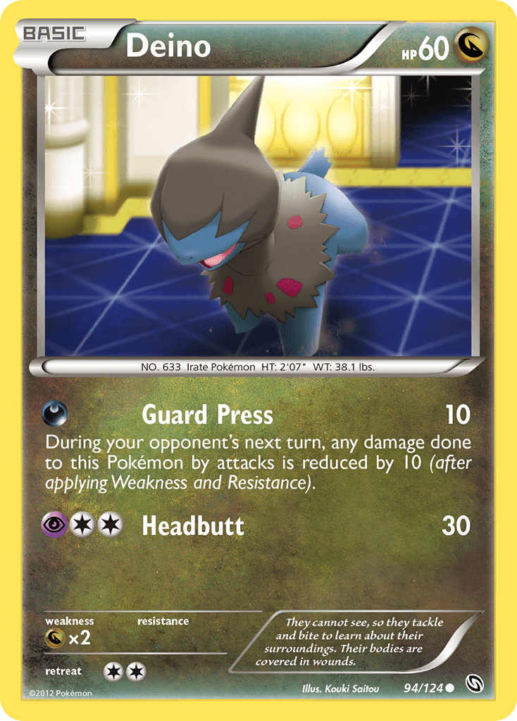 Deino 2012 Pokemon Dragons Exalted Reverse Holo