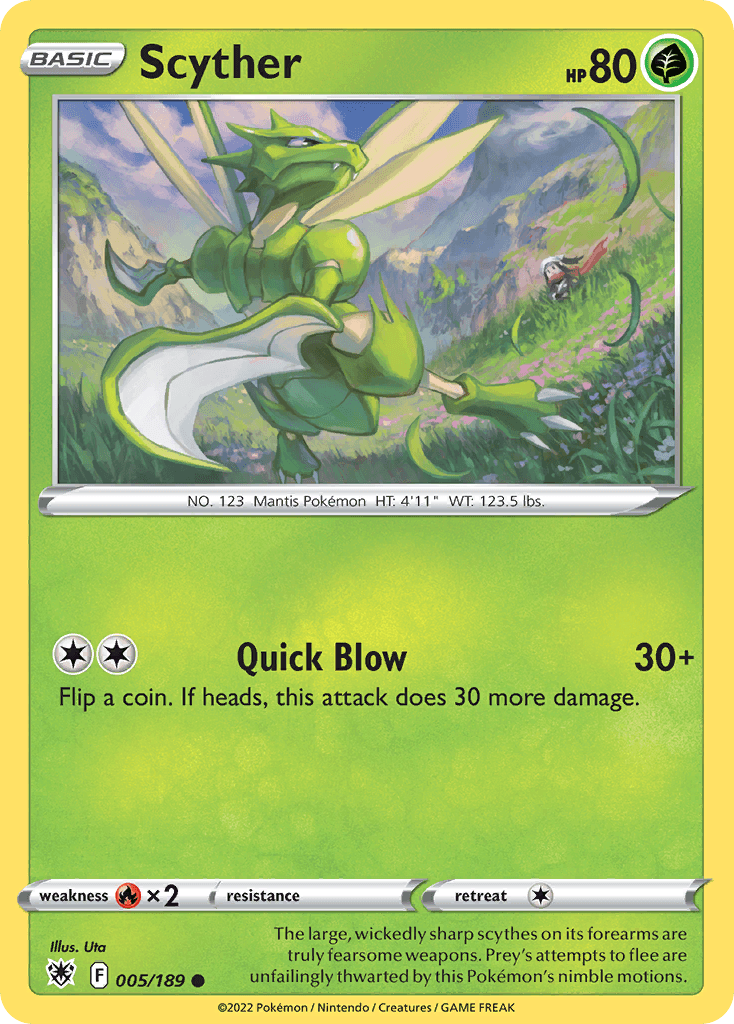 Scyther 2022 Pokemon Astral Radiance Reverse Holo