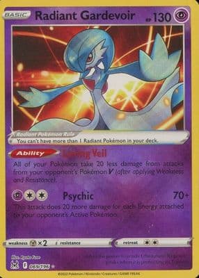 Radiant Gardevoir trading card