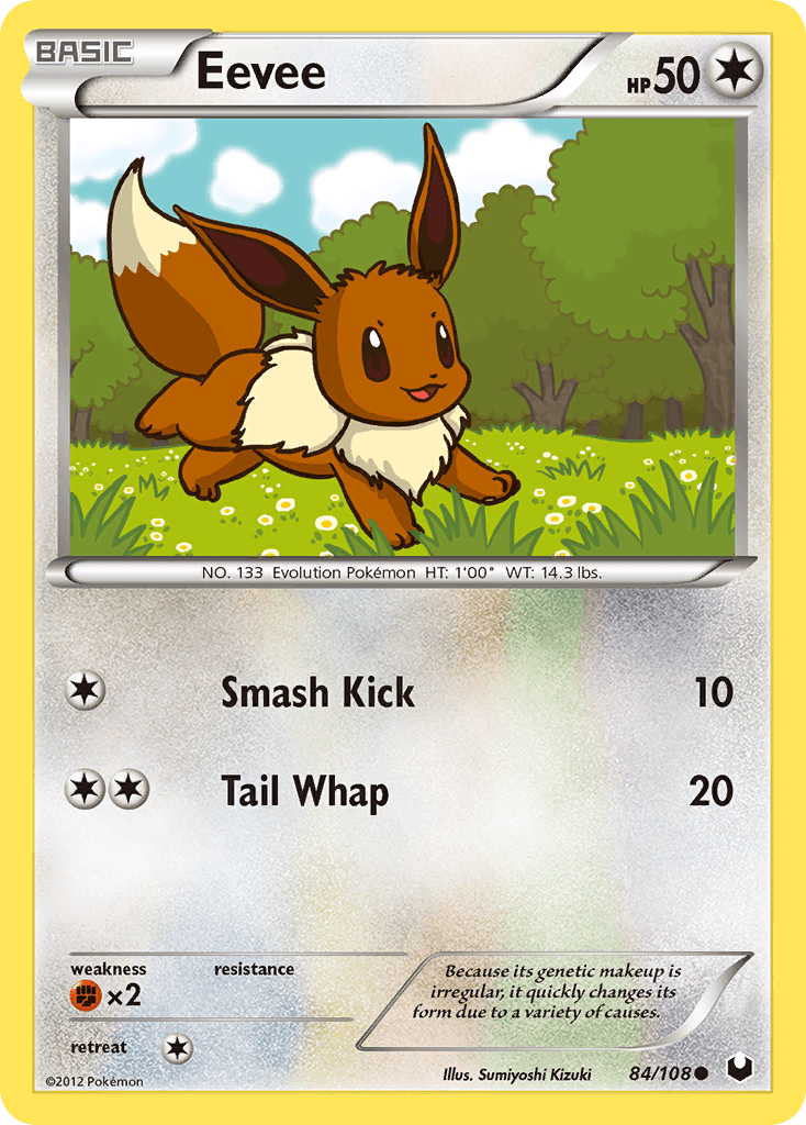 Eevee 2012 Pokemon Dark Explorers Reverse Holo