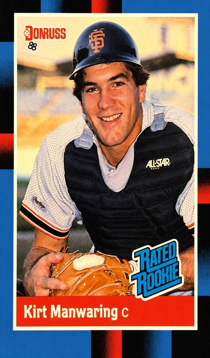 Kirt Manwaring 1988 panini Donruss