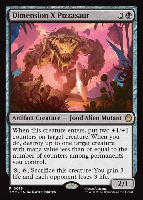 Dimension X Pizzasaur 2026 Magic: The Gathering Teenage Mutant Ninja Turtles Commander