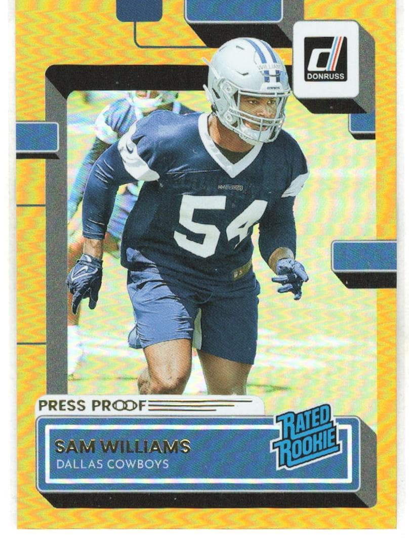Sam Williams 2022 panini Donruss