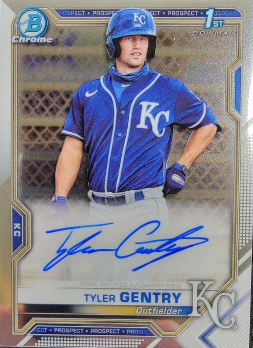 Tyler Gentry 2021 bowman Bowman Chrome