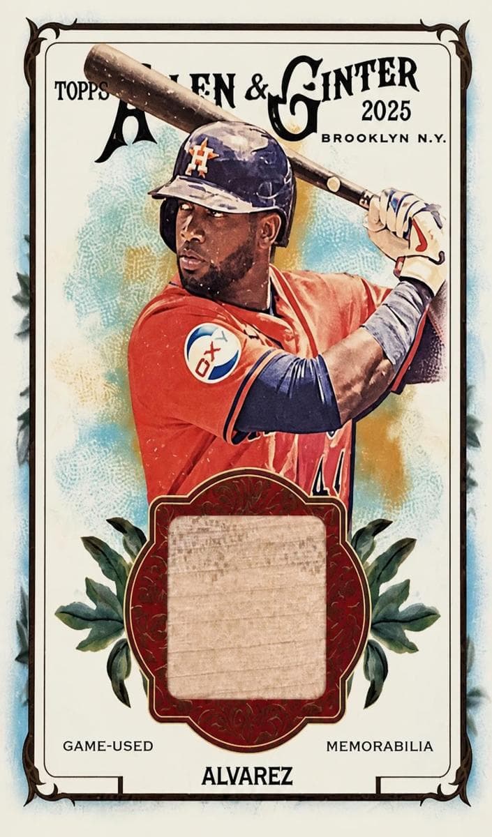 Yordan Alvarez 2025 topps Allen & Ginter
