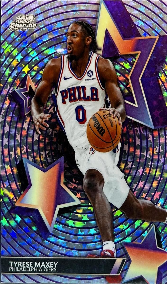 Tyrese Maxey 2025 topps Topps Cosmic Chrome
