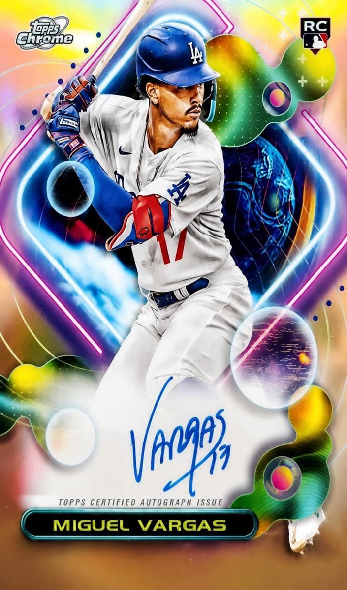 Miguel Vargas 2023 topps Topps Cosmic Chrome