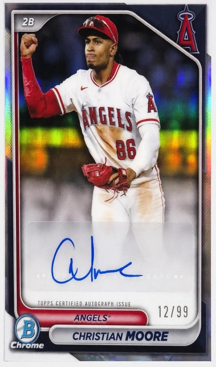 Christian Moore 2024 bowman Bowman Draft Chrome