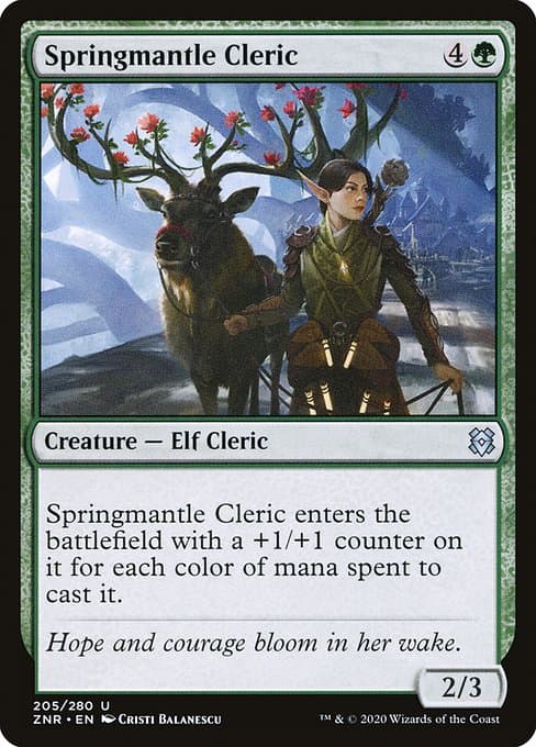 Springmantle Cleric 2020 Magic: The Gathering Zendikar Rising