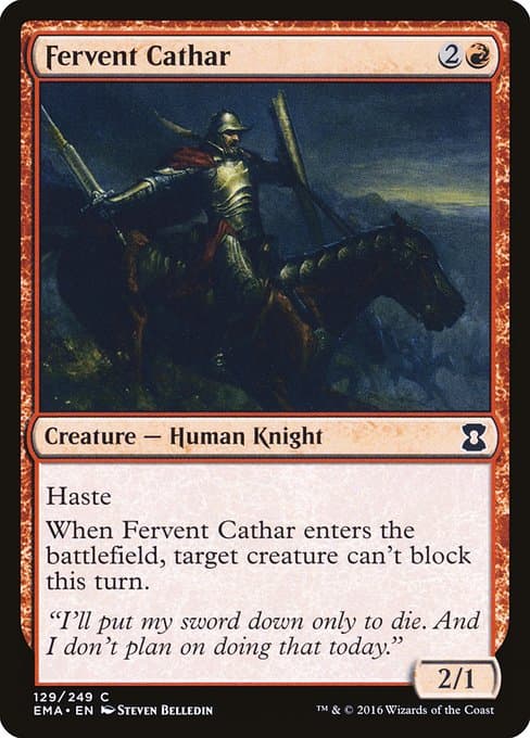 Fervent Cathar 2016 Magic: The Gathering Eternal Masters