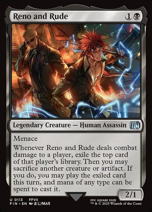 Reno and Rude 2025 Magic: The Gathering Final Fantasy