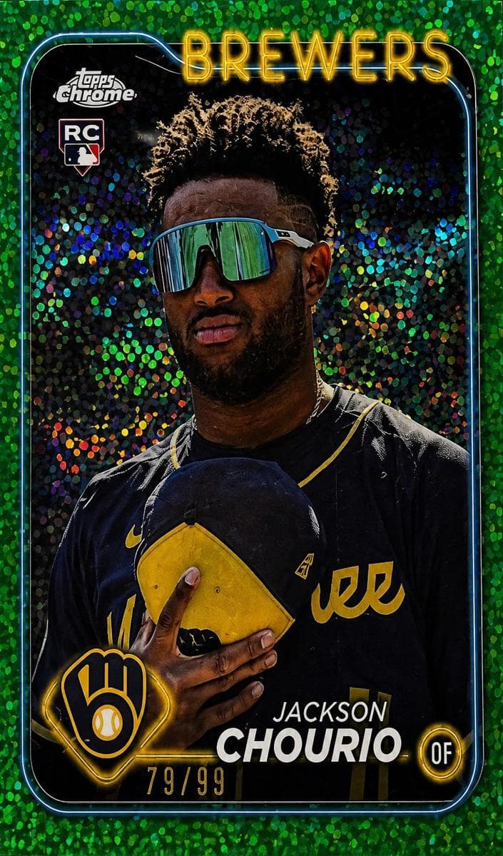 Jackson Chourio 2024 topps Topps Chrome Logofractor Edition