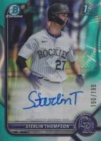 Sterlin Thompson trading card