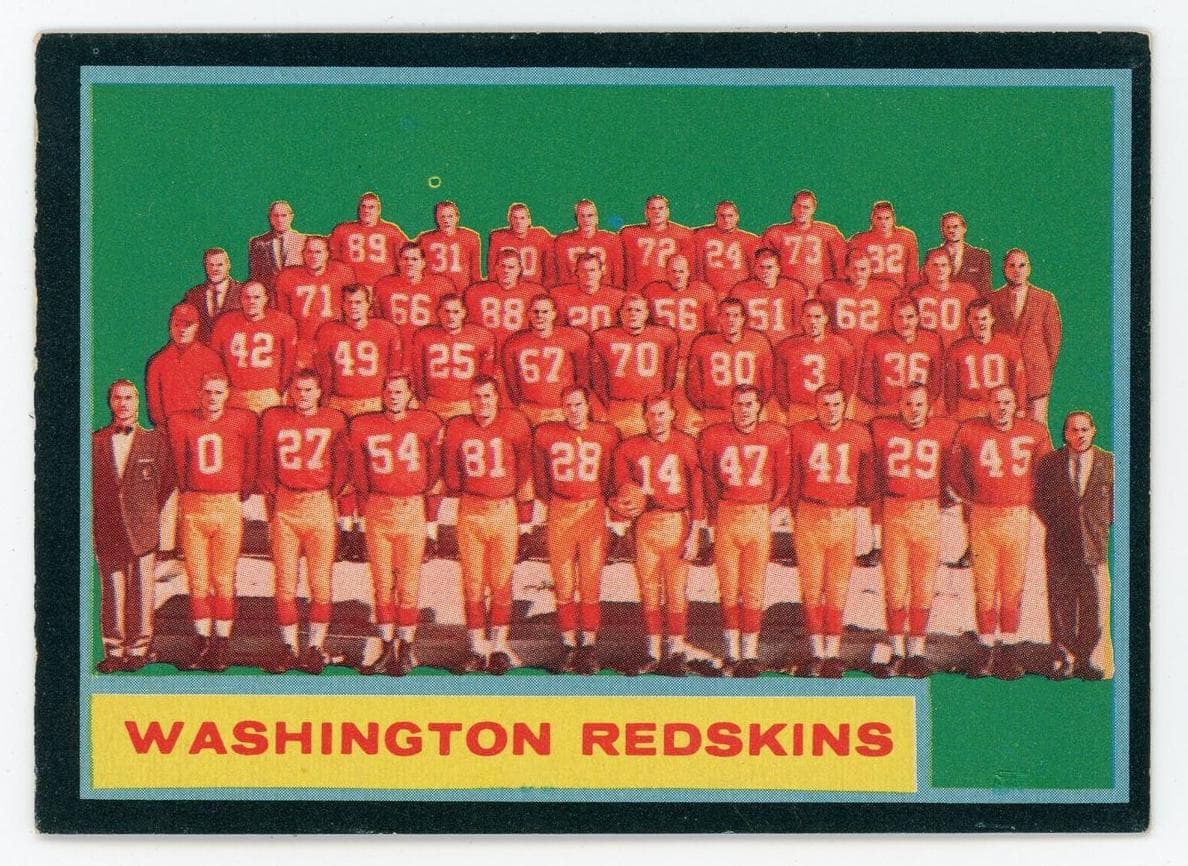 Washington Redskins 1962 topps Topps
