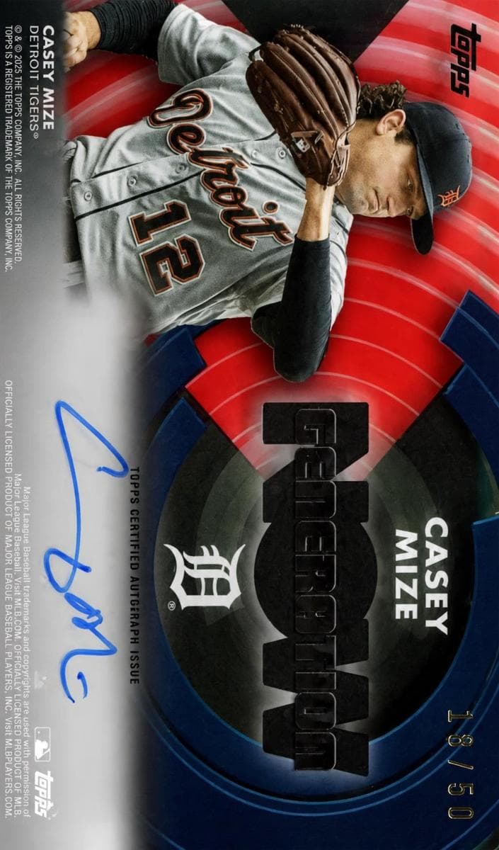 Casey Mize 2022 topps Topps Clearly Authentic