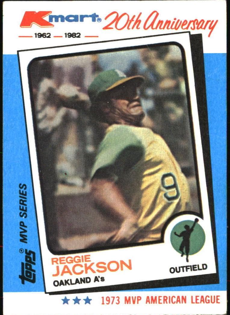 Reggie Jackson 1982 topps Kmart 20th Anniversary