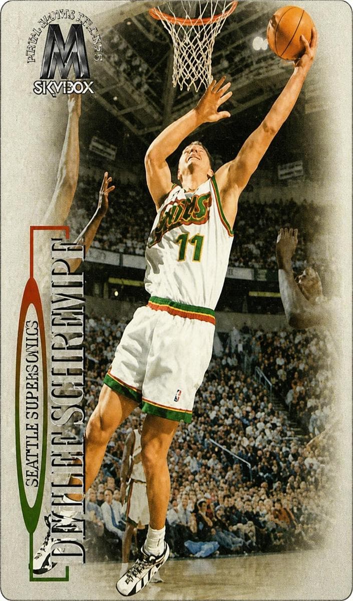 Detlef Schrempf 1998 skybox Molten Metal