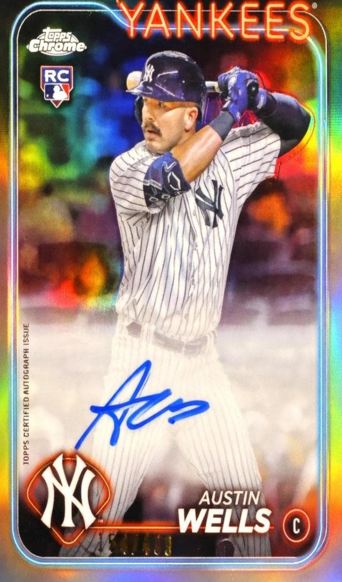 Austin Wells 2024 topps Topps Chrome