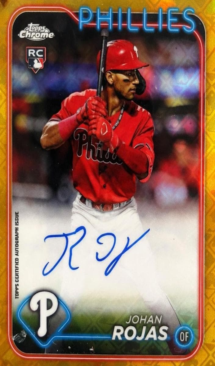 Johan Rojas 2024 topps Topps Chrome Logofractor Edition