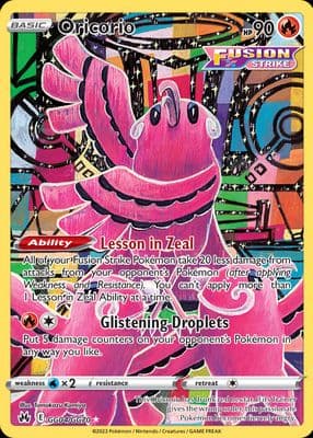 Oricorio trading card