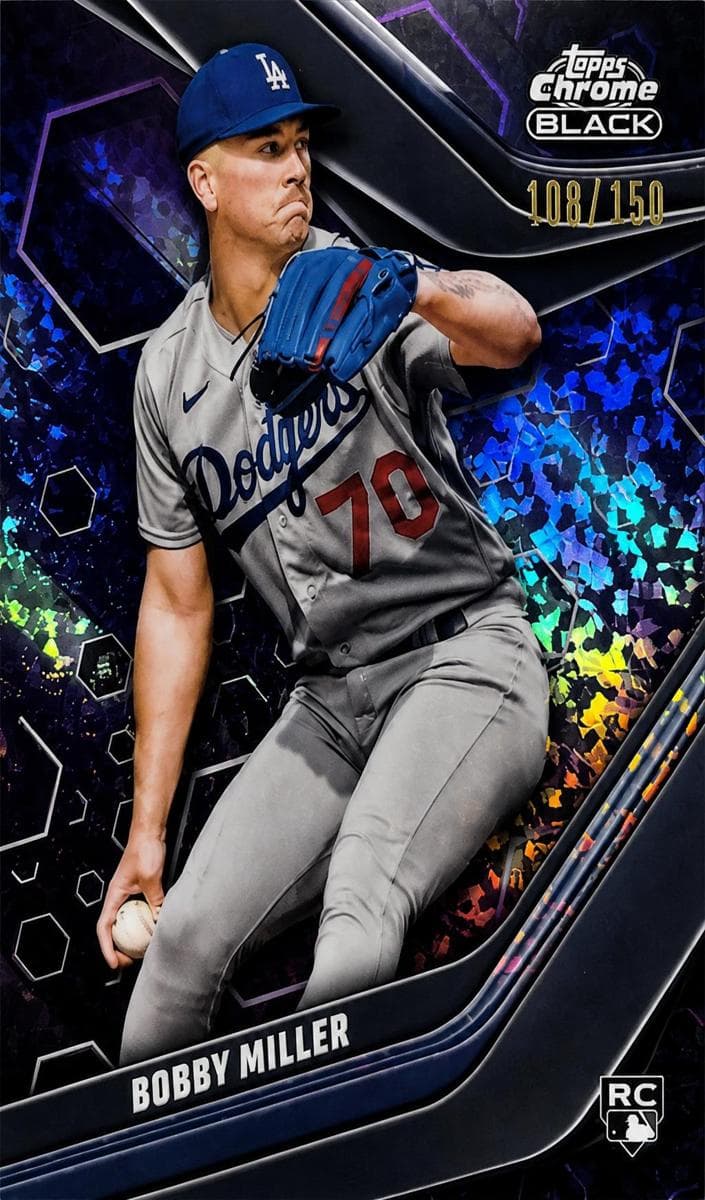 Bobby Miller 2023 topps Topps Chrome Black