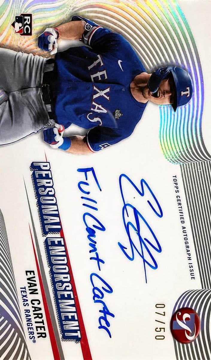 Evan Carter 2024 topps Topps Pristine