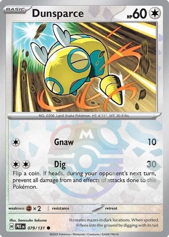 Dunsparce trading card