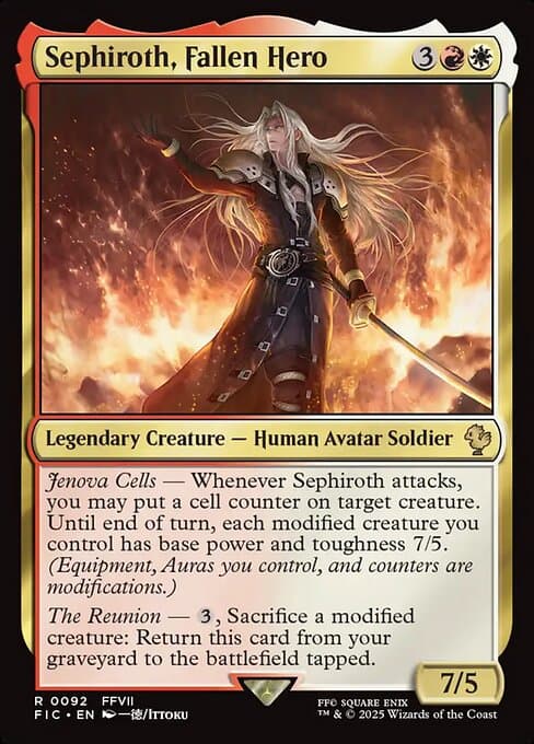 Sephiroth, Fallen Hero 2025 Magic: The Gathering Final Fantasy Commander Extended Art