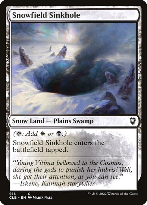 Snowfield Sinkhole 2021 Magic: The Gathering Kaldheim