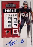 AJ Terrell 2020 panini Contenders Rookie Ticket Auto