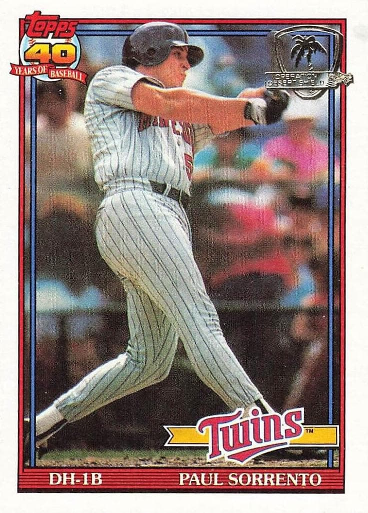 Paul Sorrento 1991 topps Topps